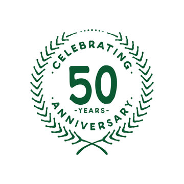 50 years design template. 50th logo. Vector and illustration.
