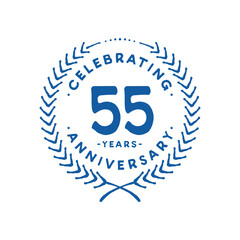 55 years design template. 55th logo. Vector and illustration.