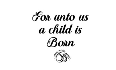 Christmas Greeting, typography for print or use as poster, card, flyer or T shirt