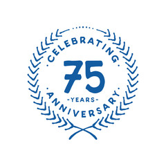 75 years design template. 75th logo. Vector and illustration.