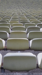 Obraz premium White green seats in stadium