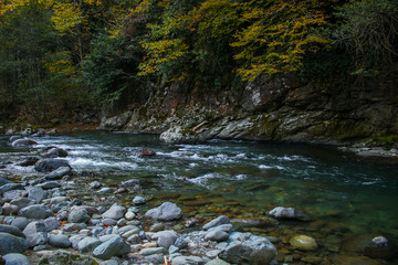 River With Small Waterfalls In Machachela National Park