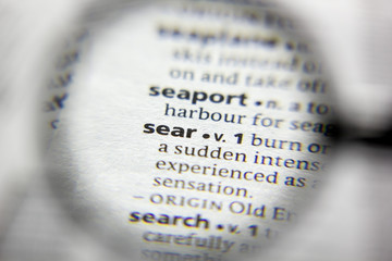The word or phrase Sear in a dictionary.