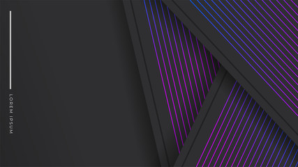 Obraz premium elegant dark background with line gradient blue purple