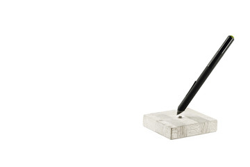  wireless pencil on a wooden stand