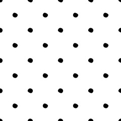 Seamless pattern with polka dot on white background. Simple design for fabric