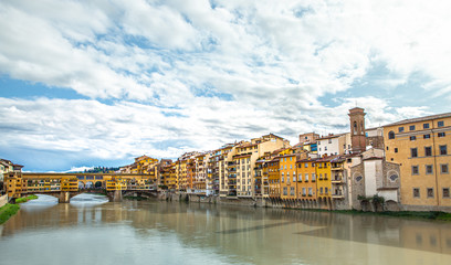 Ponte Vecchio on the Arno river Florence Italy