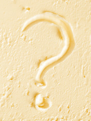 The question mark in the butter. To eat or not to eat?