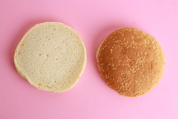 hamburger bun with sesame seeds