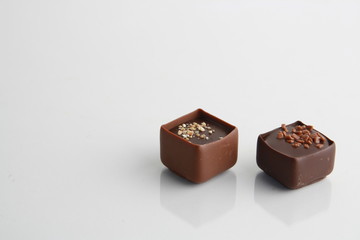 Delicious assorted bonbons cocoa chocolates from Belgium