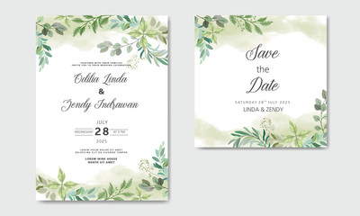 Fototapeta na wymiar luxury and beauty floral wedding invitation template