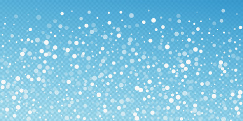 White dots Christmas background. Subtle flying sno