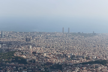 Spain, Barcelona - panorama from Tibidabo