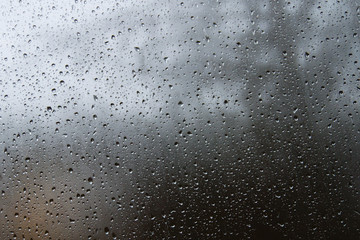 Rain droplets on a window