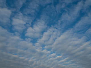 Pattern of clouds and blue sky
