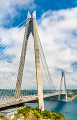 Yavuz Sultan Selim Bridge over the Bosphorus strait in Turkey