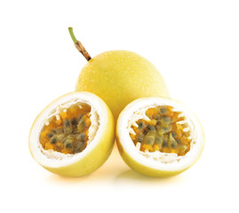 Passion fruit isolated on white background