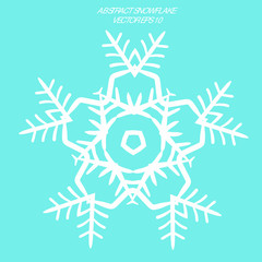 Abstract snowflake vector illustration isolated on white background. Flat and white winter vector illustration. Vector element for creating your design and illustrations. Sediments symbol.