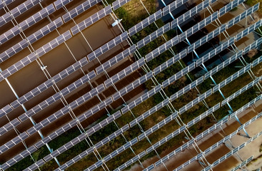 Aerial Photovoltaic Solar Cell Panel