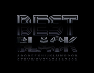 Vector Best Black Font. Chic stylish Alphabet Letters and Numbers