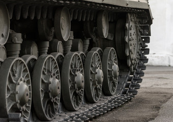 wheels and truck tank on the road