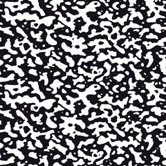 Abstract organic fluid seamless pattern. Irregular diffusion reaction. Background with organic rounded shapes. Vector illustration in black and white.