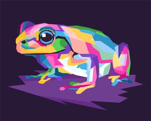 Wpap in style pop art Frog awesome full color
