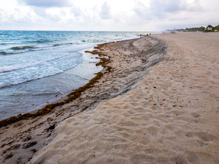 erosion of sand at the beach in Florida