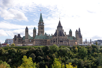 View of the Parliament Buildings in Ottawa. Ontario. Canada