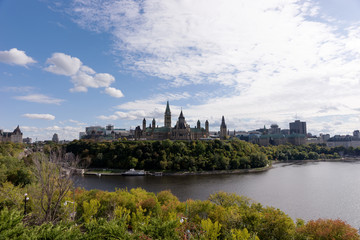 View of the Parliament Buildings in Ottawa. Ontario. Canada