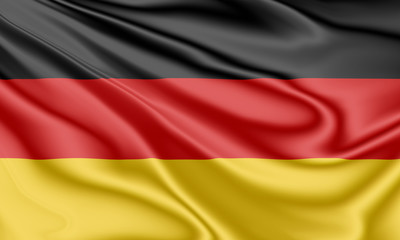 Flag of Germany fluttering in the wind
