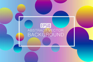 Colorful dots composition gradient fluid creative poster background.