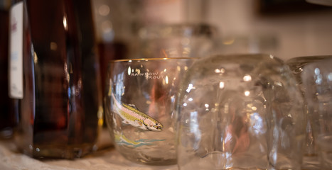 Whiskey Tumbler With A Rainbow Trout Design