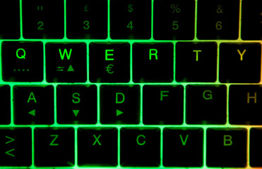Tastiera QWERTY illuminata computer