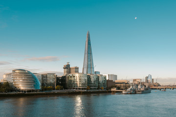 Skyline of Southwark in London with the Shard Building in the Middle