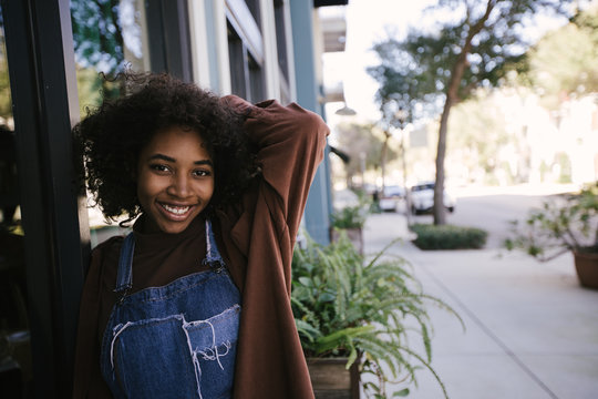 African American Black Woman Modeling And Hanging Out