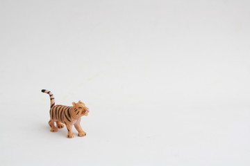 tiger toy in color background
