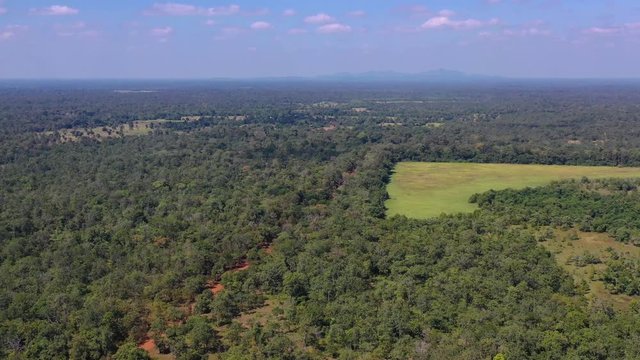Small town in jungle near Koh Ker Temple at Cambodia