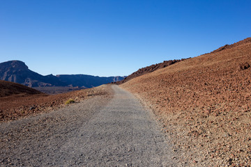 climbing the teide volcano landscape from above