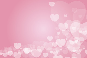 Abstract pink heart on a pink background. Valentine's day background with pink hearts. Love concept