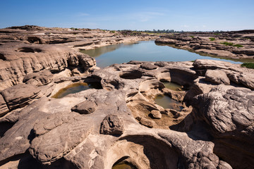 Sam Pun Bok grand canyon, this place is an amazing and beautiful architecture from nature on the...
