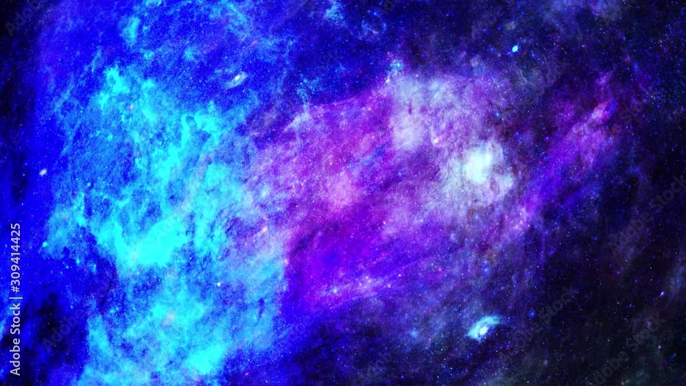 Wall mural animation view to travelling across the universe in moving