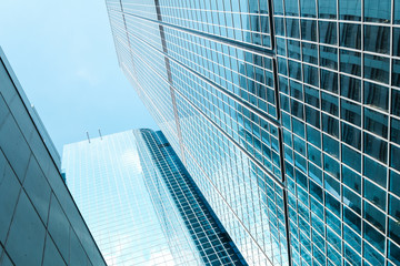 Fototapeta na wymiar glass facade of modern skyscraper building