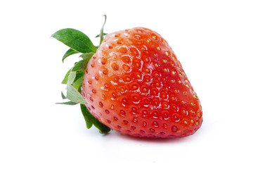 Fresh strawberry isolated on white background.