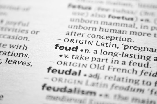 Word or phrase Feud in a dictionary.