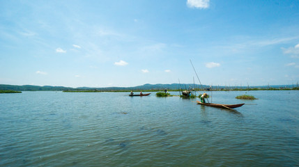 Fototapeta na wymiar Rawa Pening lake in Ambarawa, Central Java, Indonesia