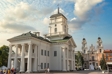 Fototapeta na wymiar Town Hall in the city of Minsk