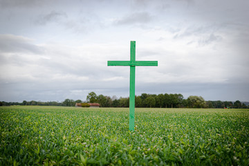 Zeichen der protestierenen Landwirte