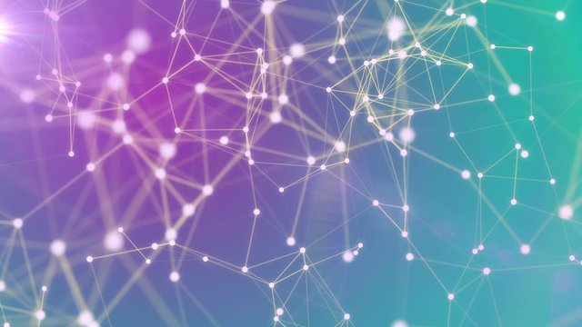 Looping business technology network animation
