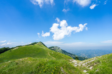 Green hills over Gran Sasso.
